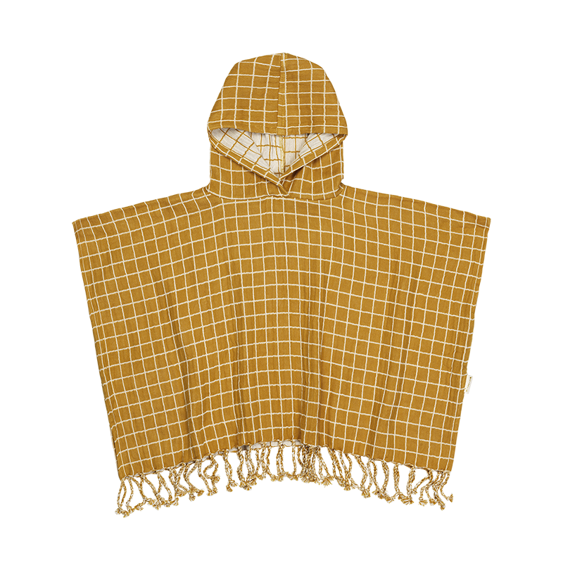 Poncho – Grid – Ochre – Natural Grid – Ochre – Natural (primary)